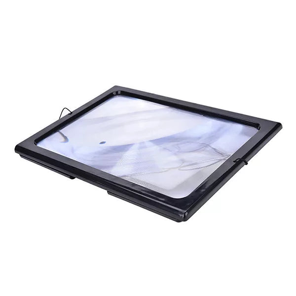 3X LED Page Magnifying Glass – Full Page Reading Magnifier with Light for Books, Newspapers & Small Print, Seniors & Low Vision Aid