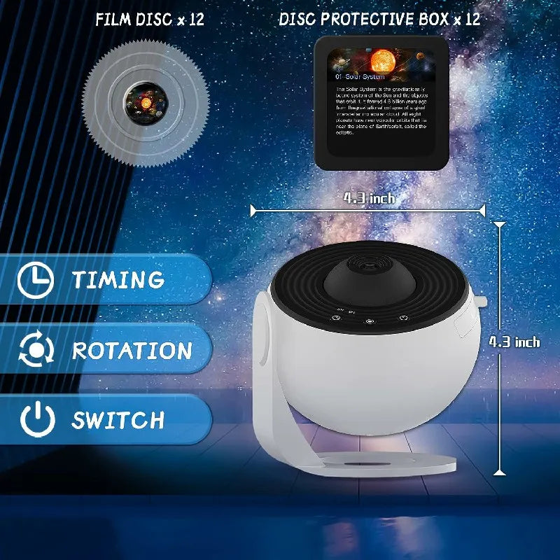 360° Planetarium Star Projector – Galaxy Night Light Projector for Bedroom, Relaxation, Stress Relief & Romantic Atmosphere, Home Planetarium