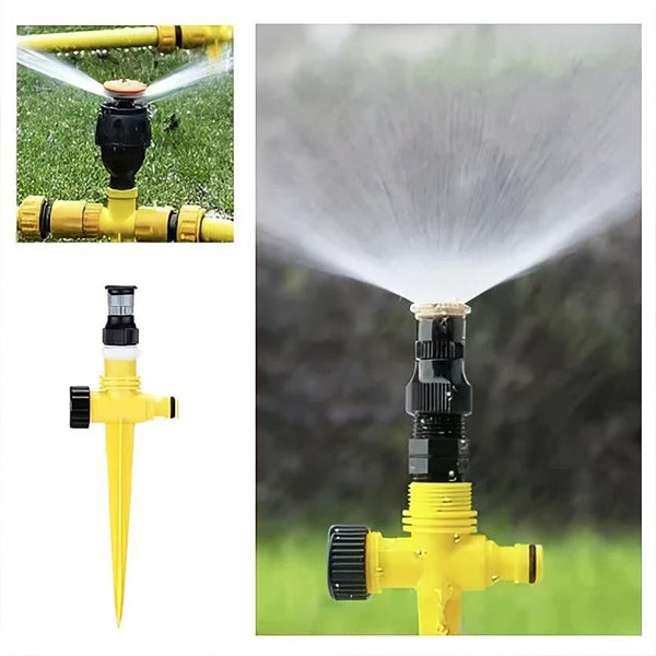 360° Adjustable Garden Sprinkler – Full Circle Lawn & Yard Irrigation Sprinkler Head with Adjustable Spray Patterns for Garden Watering