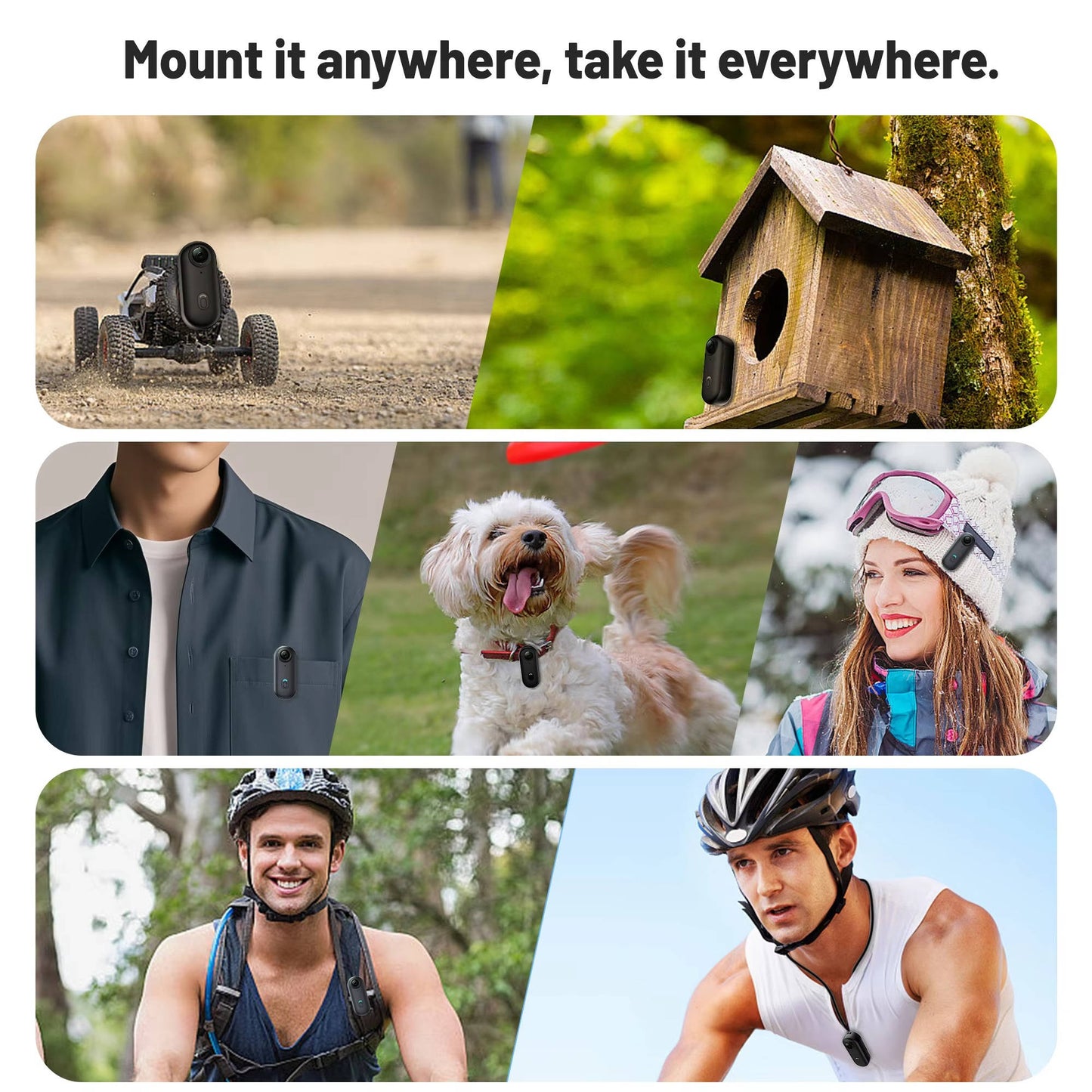 4K 360° Action Camera – Waterproof Panoramic Sports Camera with Wide Angle Lens for Hiking, Cycling, Motorcycling & Vlogging