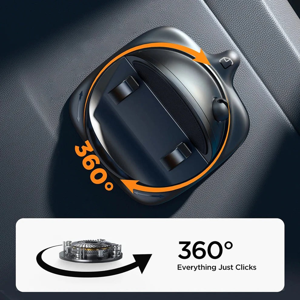 360° Rotating Adjustable Car Phone Holder Mount – Universal Dashboard & Air Vent Smartphone Cradle for GPS Navigation, iPhone & Android