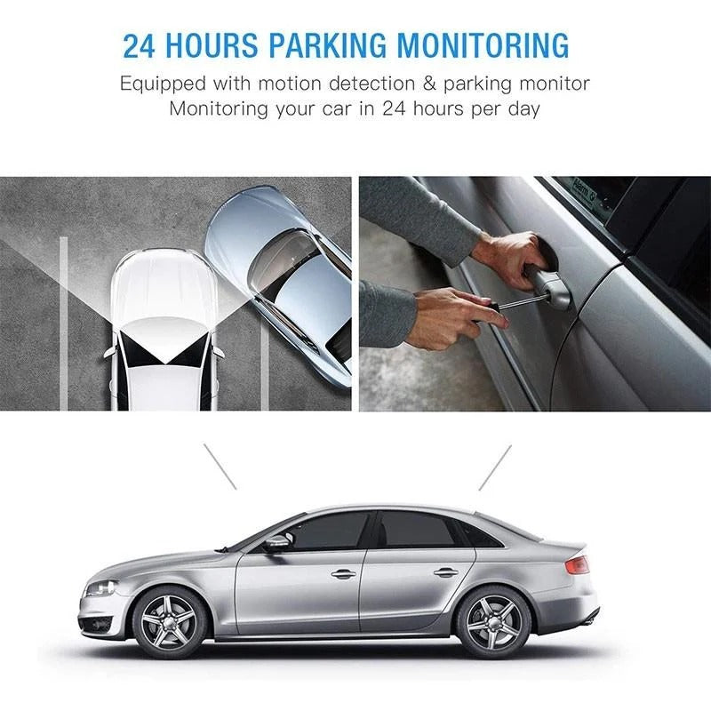 1080P Full HD Dual Lens Dash Cam – Front and Rear Car Camera with 4-Inch LCD Screen, Night Vision, Loop Recording, G-Sensor