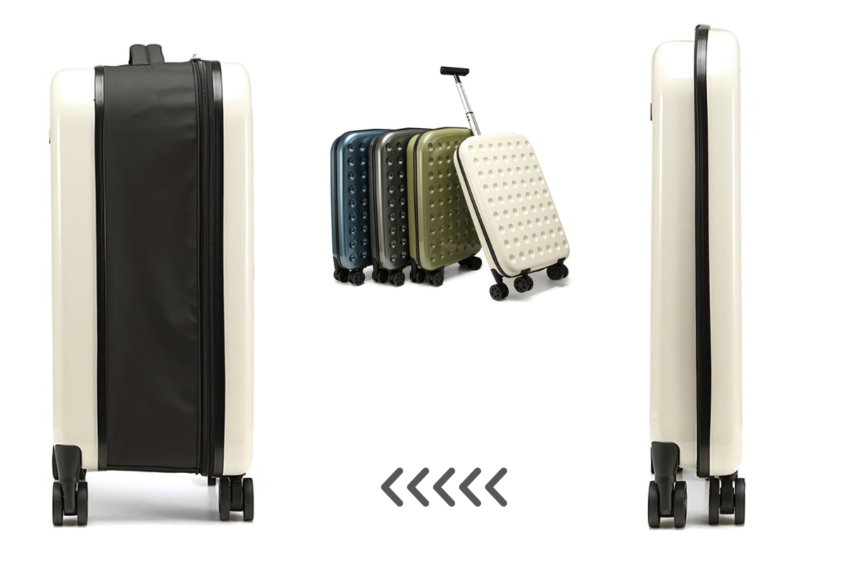 360° Foldable Travel Suitcase with Spinner Wheels – Large Lightweight Checked Luggage Bag, Collapsible Travel Bag for Trips & Holidays