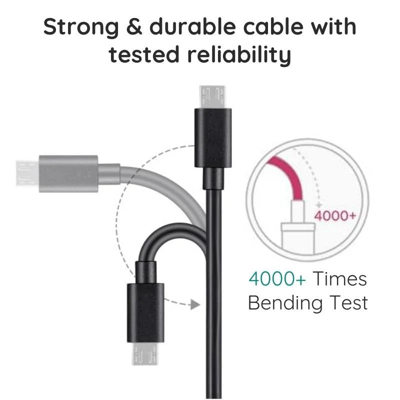 10ft Premium Micro USB Charging & Data Transfer Cable – Fast Charge Braided Nylon Cable, Compatible with Android, Samsung, Kindle, PS4