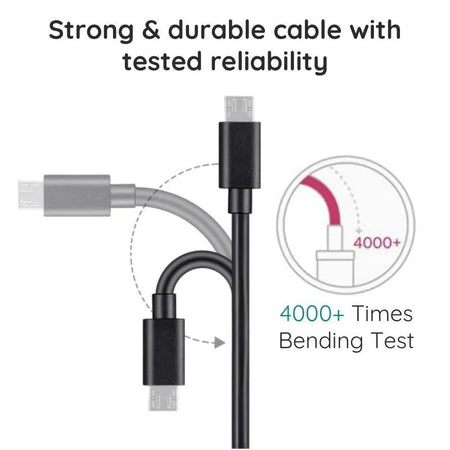10ft Premium Micro USB Charging & Data Transfer Cable – Fast Charge Braided Nylon Cable, Compatible with Android, Samsung, Kindle, PS4