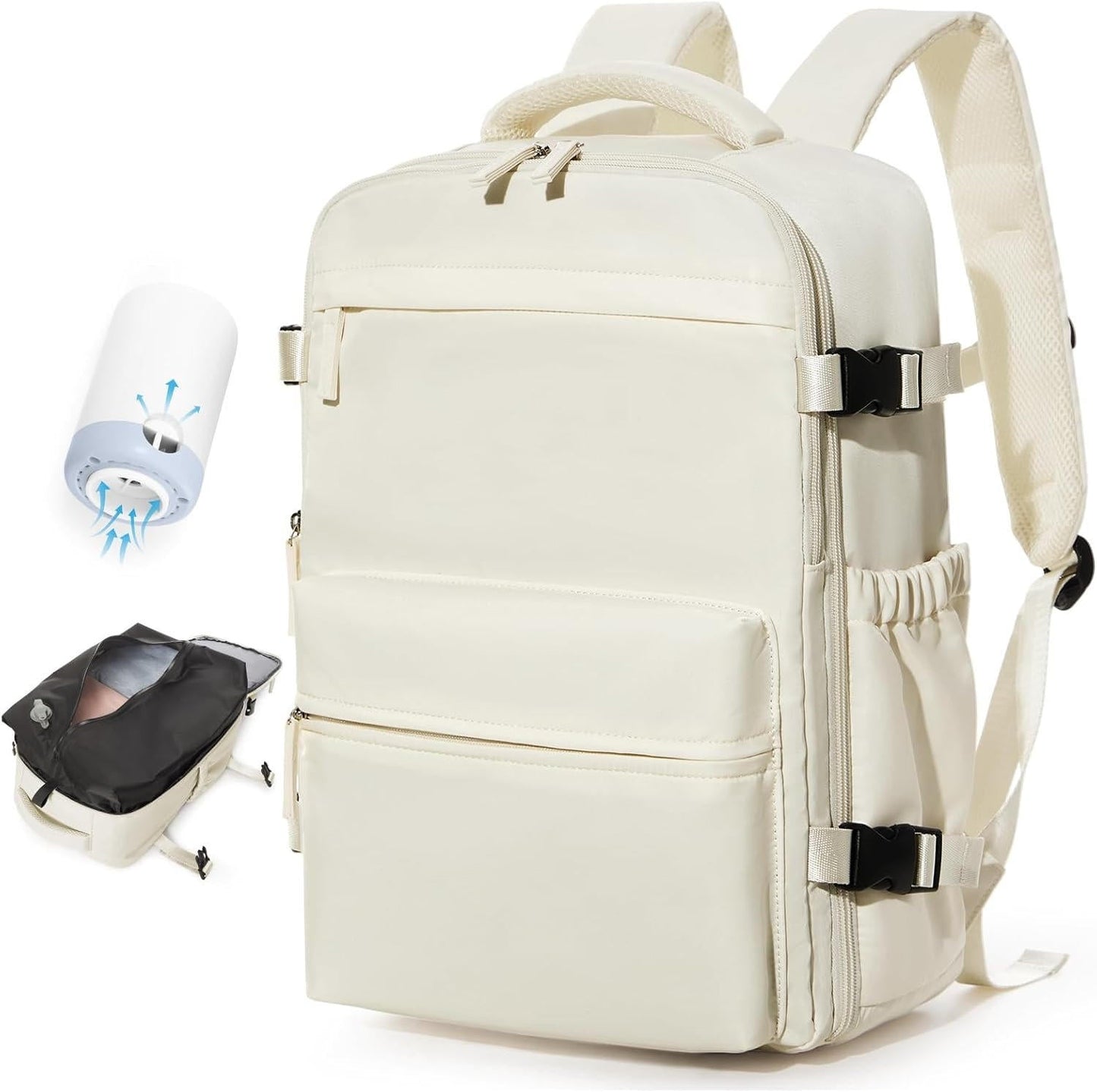 15.6 Inch Laptop Travel Backpack – Vacuum Compression Anti-Theft Carry-On Bag for Men & Women, Business Travel, Weekender, TSA-Approved