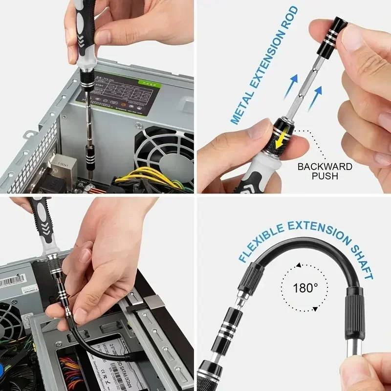 115-in-1 Professional Precision Screwdriver Bit Set – Magnetic Driver Kit for Electronics, Computer, iPhone, Laptop, Watch & Home Repair