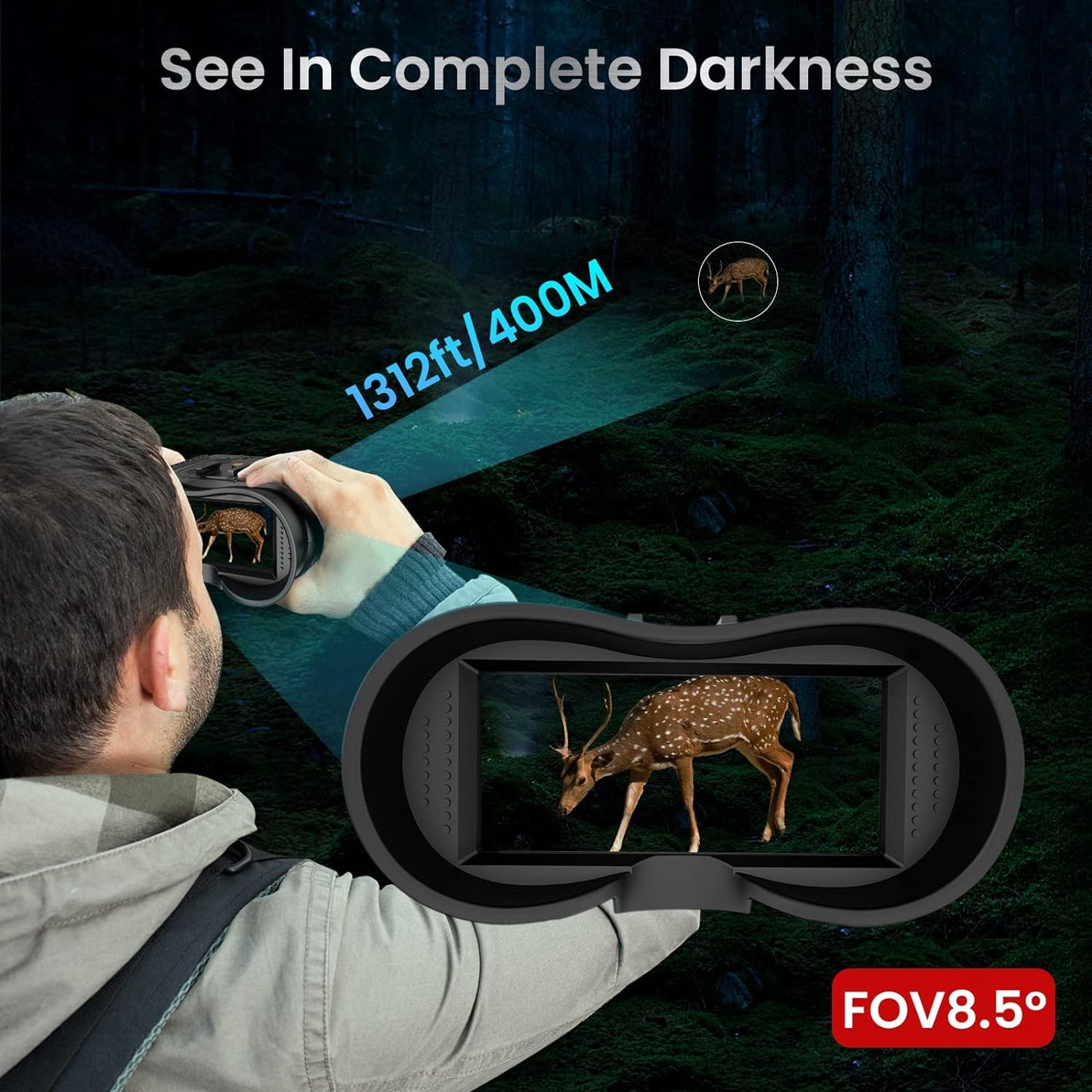 3D Night Vision Goggles Binoculars – Digital Infrared HD Night Vision Scope for Hunting, Wildlife Watching, Camping & Outdoor Adventures