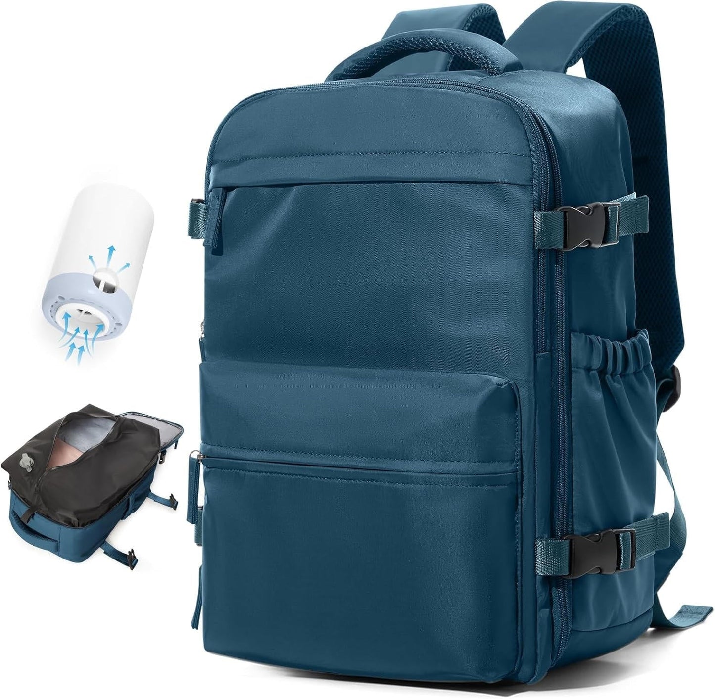 15.6 Inch Laptop Travel Backpack – Vacuum Compression Anti-Theft Carry-On Bag for Men & Women, Business Travel, Weekender, TSA-Approved
