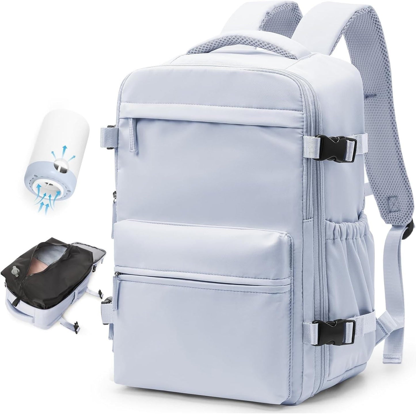 15.6 Inch Laptop Travel Backpack – Vacuum Compression Anti-Theft Carry-On Bag for Men & Women, Business Travel, Weekender, TSA-Approved