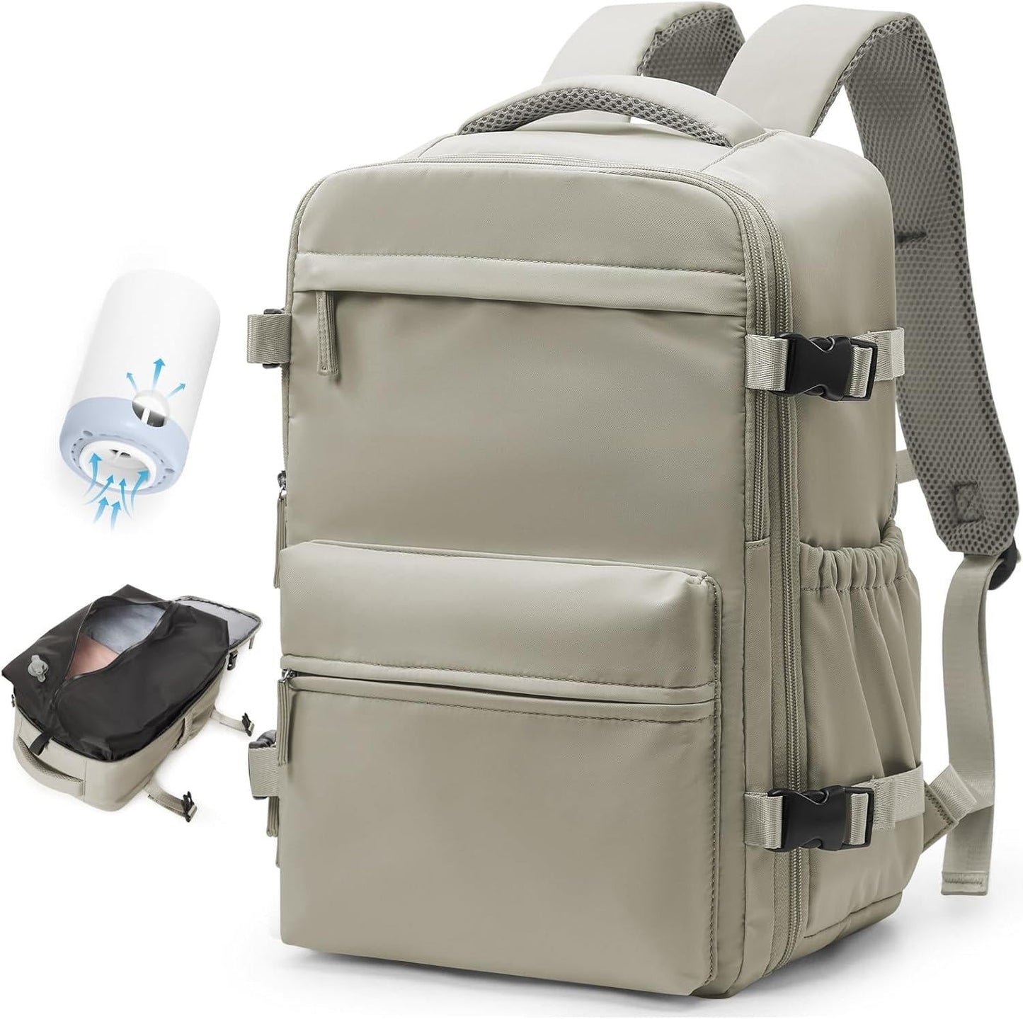 15.6 Inch Laptop Travel Backpack – Vacuum Compression Anti-Theft Carry-On Bag for Men & Women, Business Travel, Weekender, TSA-Approved