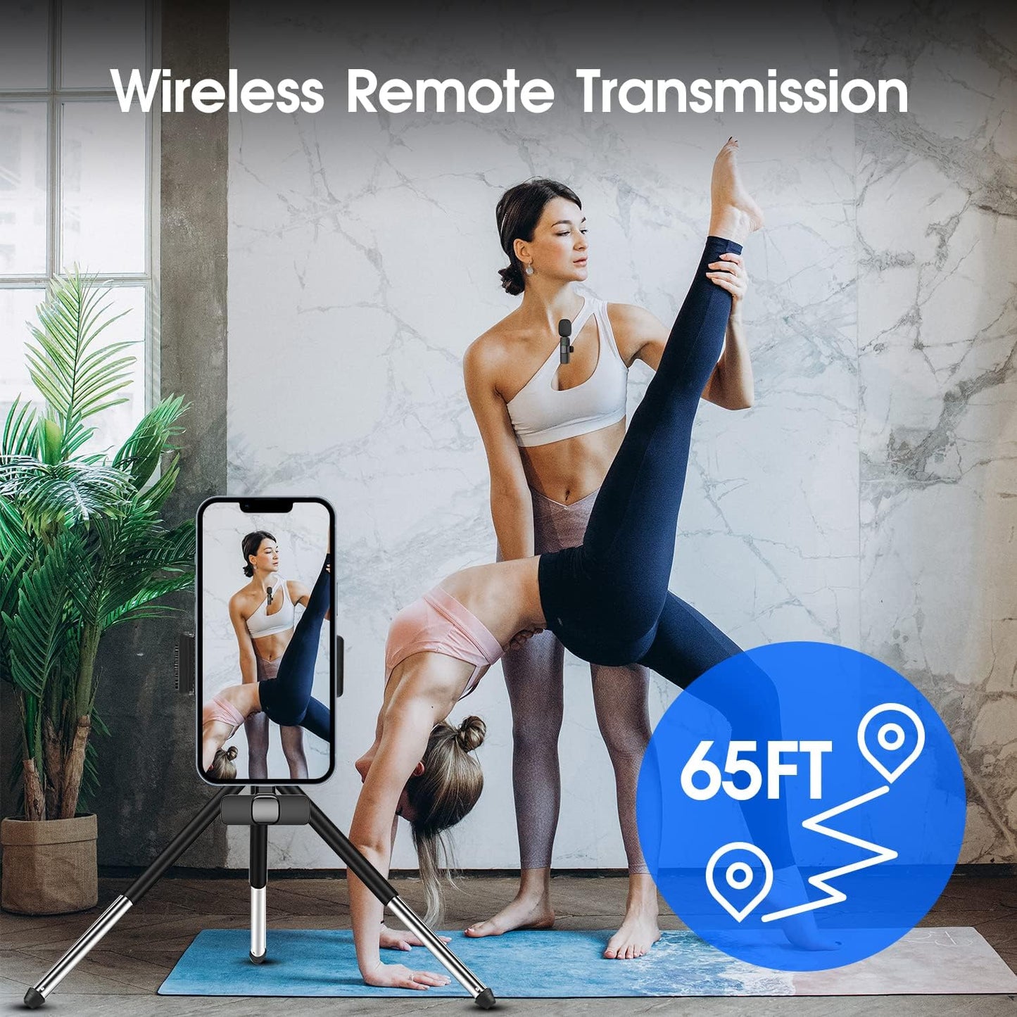 2-Pack Wireless Microphone for iPhone & iPad – Clip-On Lapel Mic for Content Creators, TikTok, YouTube, Vlogging, Interviews, Live Streaming