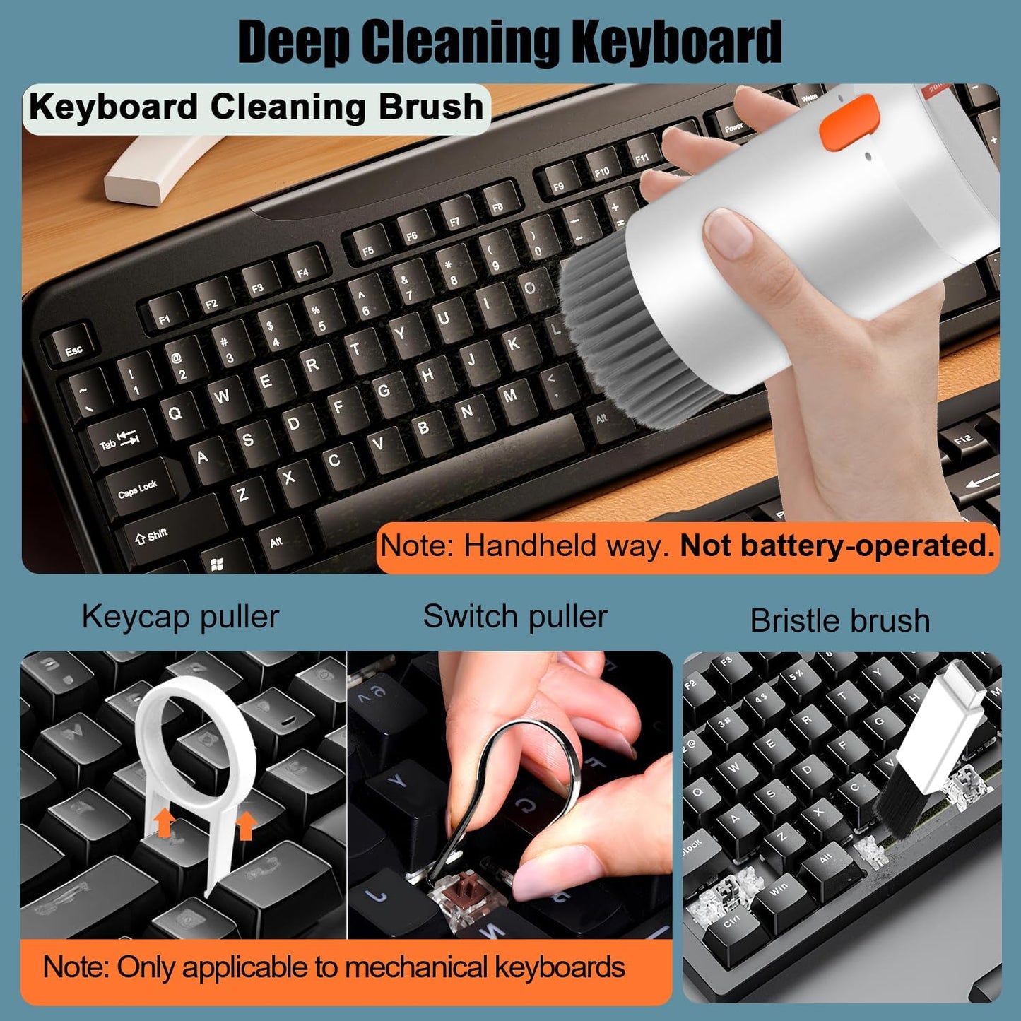 20-in-1 Keyboard, Earbuds & Electronics Cleaning Kit – Detailing Brush Set for Laptop, MacBook, iPhone, AirPods, Gaming Controller & PC Cleaning