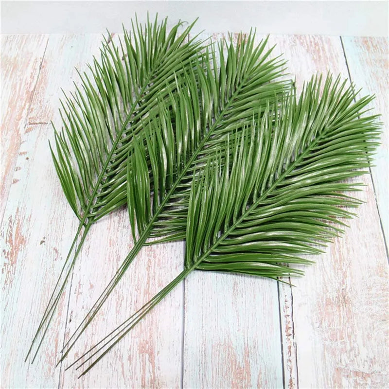 12 Artificial Tropical Palm Leaves – Realistic Faux Large Palm Fronds for Home Decor, Tropical Party, Wedding, Vase Arrangements, Jungle Theme