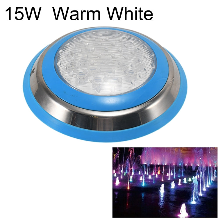 15W LED Underwater Pool Light – IP68 Waterproof Stainless Steel Wall-Mounted Pool Lamp, RGB Color Changing for Swimming Pools, Ponds & Landscape