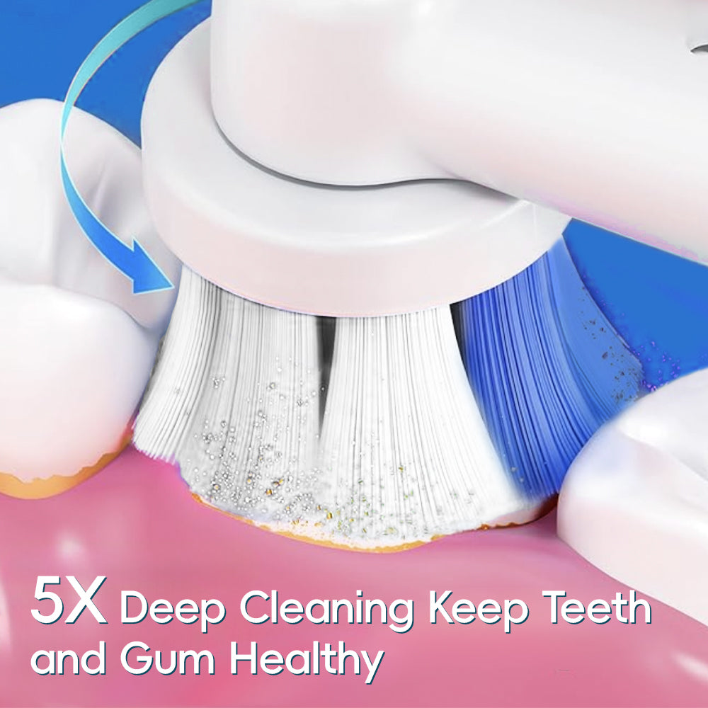 360° Rotating Electric Toothbrush – Oscillating Power Toothbrush with Soft Bristles for Superior Plaque Removal, Whitening & Gum Care
