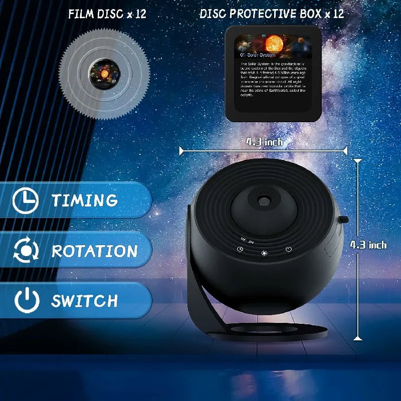 360° Planetarium Star Projector – Galaxy Night Light Projector for Bedroom, Relaxation, Stress Relief & Romantic Atmosphere, Home Planetarium
