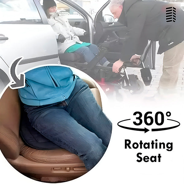 360° Swivel Rotating Seat Cushion – Memory Foam Car & Chair Mobility Aid for Easy Entry/Exit, Elderly, Disabled & Post-Surgery Support