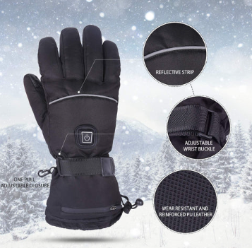 2 Pairs Rechargeable Heated Gloves – Battery Powered Electric Gloves for Men & Women, 3 Temperature Settings, Arthritis & Cold Weather Hand Warmers