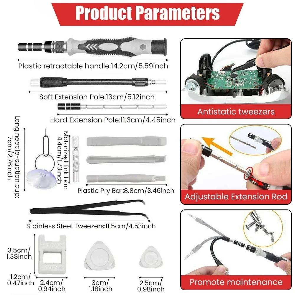 115-in-1 Professional Precision Screwdriver Bit Set – Magnetic Driver Kit for Electronics, Computer, iPhone, Laptop, Watch & Home Repair