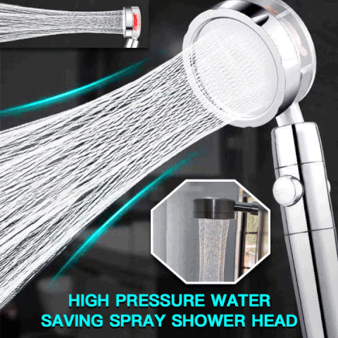 360° Rotatable High-Pressure Shower Head – 5-Mode Adjustable Rainfall Showerhead with Massage Spray, Universal Fit for Bathroom Upgrade