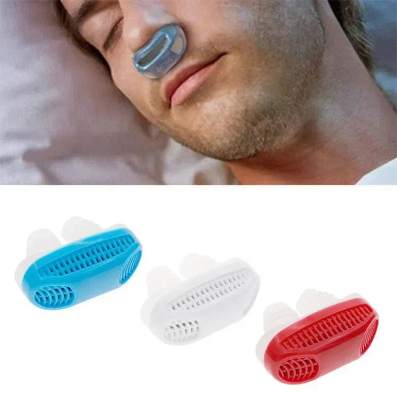 2-in-1 Anti-Snore Device & Nasal Air Purifier Nose Clip – Magnetic Nasal Dilator & Air Filter Clip for Better Airflow & Quieter Sleep
