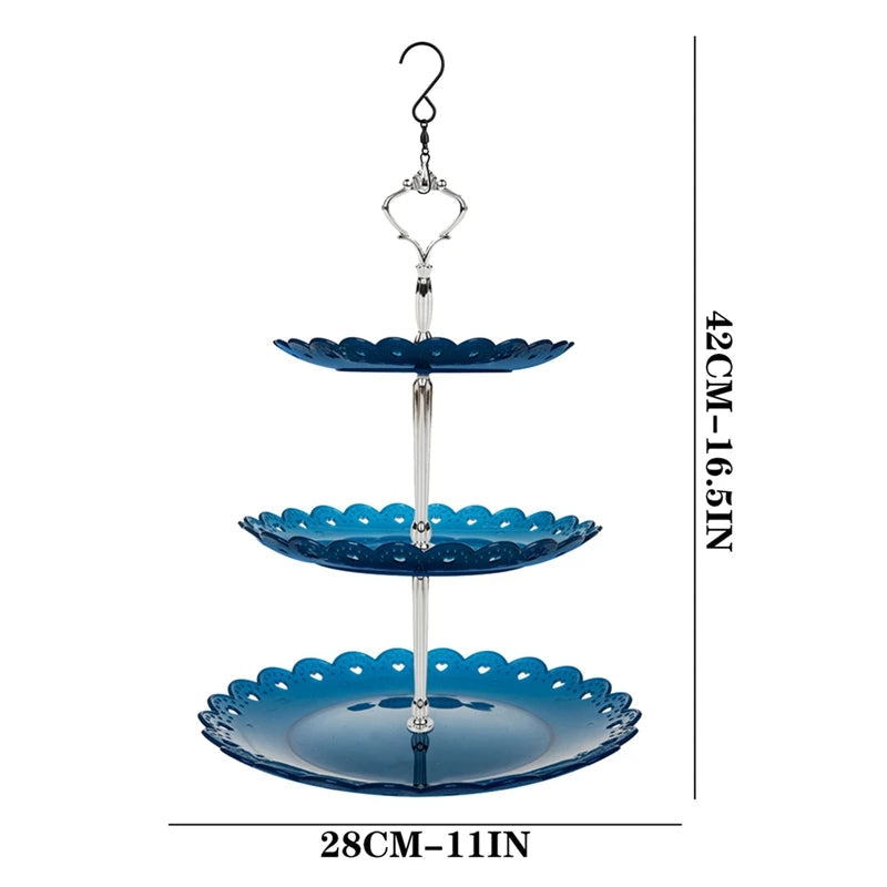 3-Tier Hanging Bird Feeder & Bird Bath Combo – Outdoor Garden Feeding Station for Wild Birds, Available in Blue, Black & White