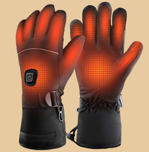 2 Pairs Rechargeable Heated Gloves – Battery Powered Electric Gloves for Men & Women, 3 Temperature Settings, Arthritis & Cold Weather Hand Warmers