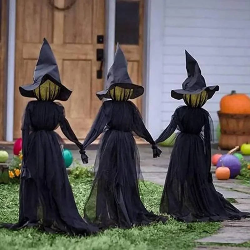 3-Pack Sound-Activated Halloween Hand Witch Decorations – Indoor & Outdoor Motion Sensor Witch Hands for Spooky Yard, Door & Party Decor