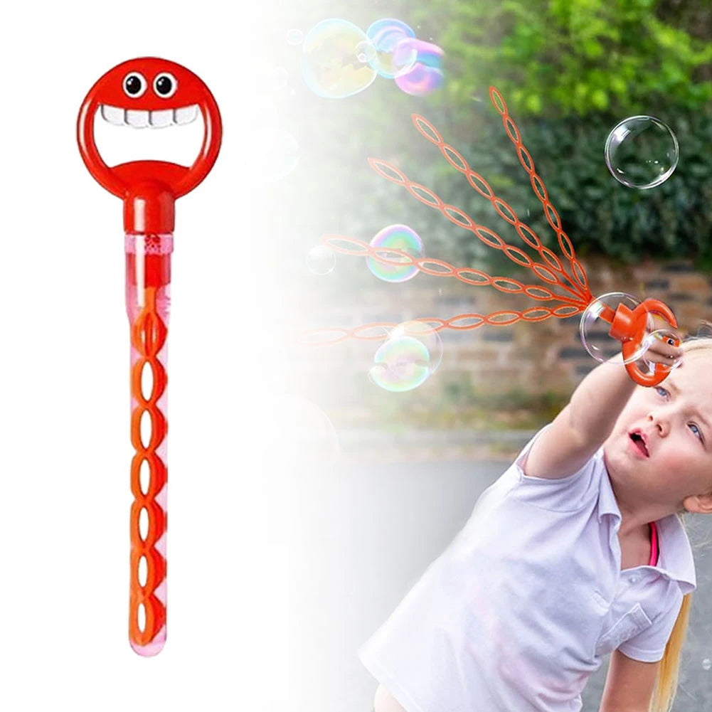 32-Hole Smiling Face Bubble Wand – Giant Multi-Hole Bubble Maker for Kids & Adults, Outdoor Summer Party Toy, Creates Hundreds of Bubbles at Once