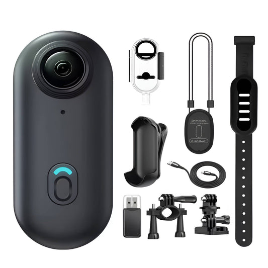 4K 360° Action Camera – Waterproof Panoramic Sports Camera with Wide Angle Lens for Hiking, Cycling, Motorcycling & Vlogging