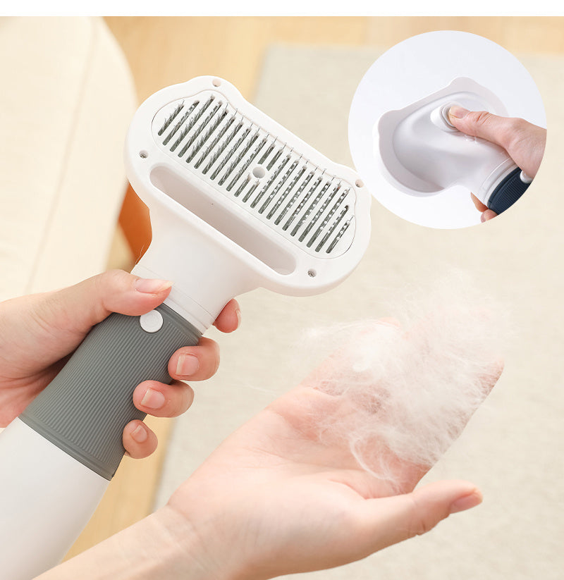 3-in-1 Dog Hair Dryer & Grooming Brush – Quiet Pet Blow Dryer with Comb, Slicker & Deshedding Attachments for Dogs & Cats, Reduces Shedding
