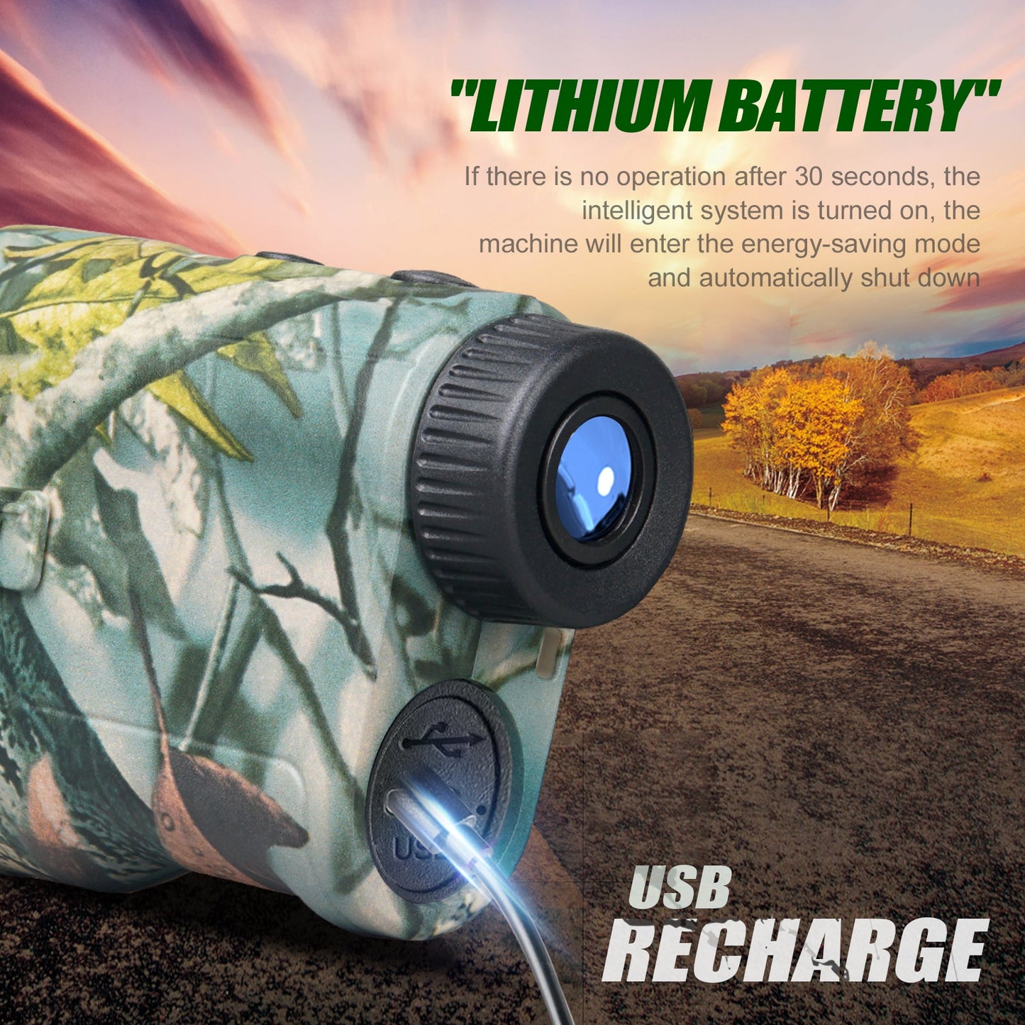 1000 Yard Hunting Laser Range Finder – Waterproof Golf & Archery Rangefinder with Slope Compensation, 6X Magnification, Fast Focus