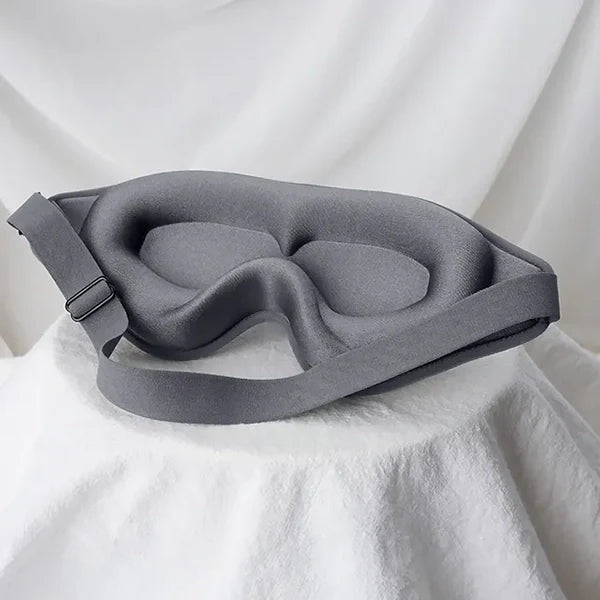3D Memory Foam Sleep Mask – Contoured Blackout Eye Mask for Sleeping, Travel, Meditation & Naps, Zero Eye Pressure Design, Gray, Black & Pink