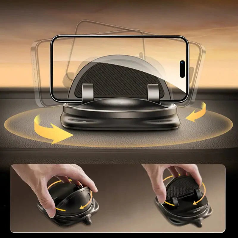 360° Rotating Adjustable Car Phone Holder Mount – Universal Dashboard & Air Vent Smartphone Cradle for GPS Navigation, iPhone & Android