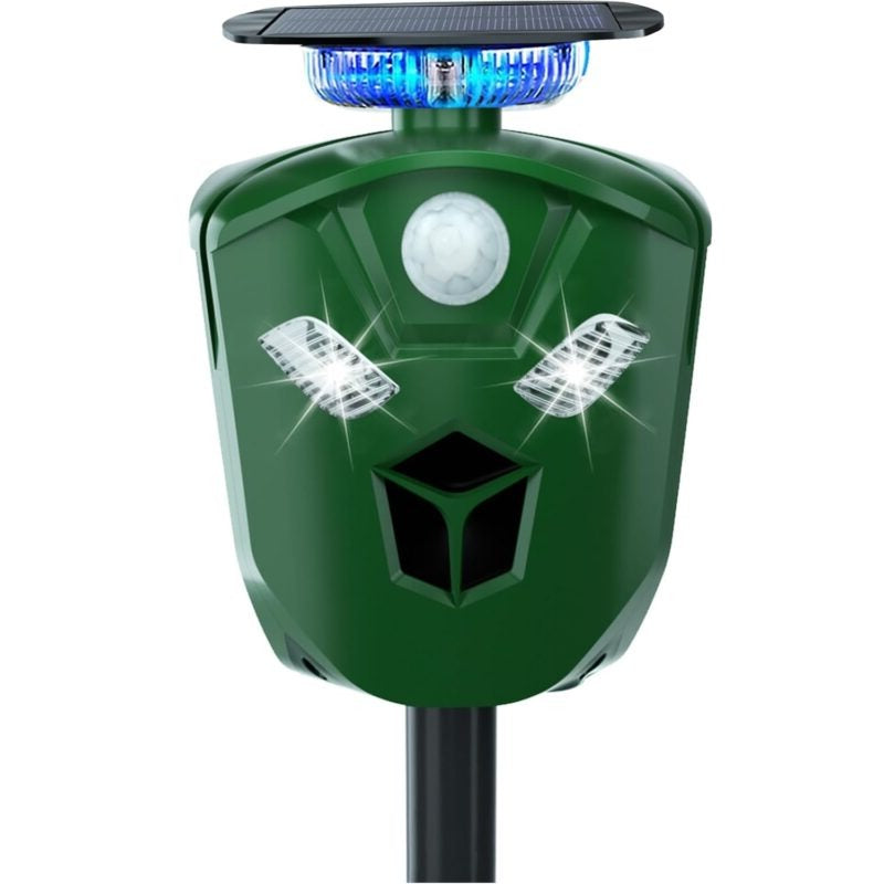 360° Solar Ultrasonic Animal Repeller with Motion Sensor & LED Flash – Waterproof Outdoor Pest Deterrent for Garden, Yard & Property Protection