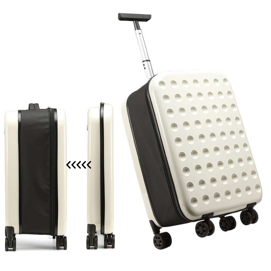 360° Foldable Travel Suitcase with Spinner Wheels – Large Lightweight Checked Luggage Bag, Collapsible Travel Bag for Trips & Holidays