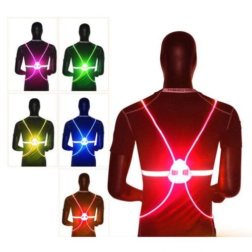360° Reflective LED Safety Vest – High-Visibility Flashing Night Running Vest for Cyclists, Runners, Dog Walkers & Outdoor Workers
