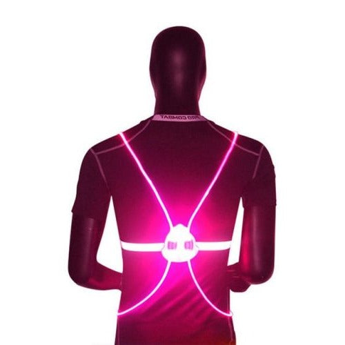 360° Reflective LED Safety Vest – High-Visibility Flashing Night Running Vest for Cyclists, Runners, Dog Walkers & Outdoor Workers