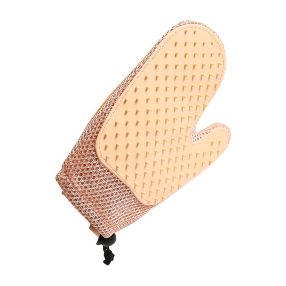 2-in-1 Cat Grooming Glove – Pet Hair Removal Massage Brush Mitt for Cats, Dogs & Rabbits, Reduces Shedding, Gentle Deshedding Grooming Tool