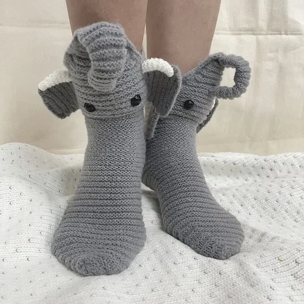3D Knitted Animal Socks – Funny Novelty Crocodile, Shark & Chameleon Socks for Kids & Adults, Cute Gift Idea for Animal Lovers