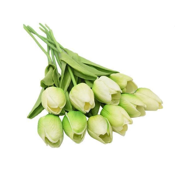 10x Artificial Silk Tulip Flowers – Realistic Faux Tulip Bouquet for Home Decor, Wedding Centerpieces, Vase Arrangements, Spring Floral Display