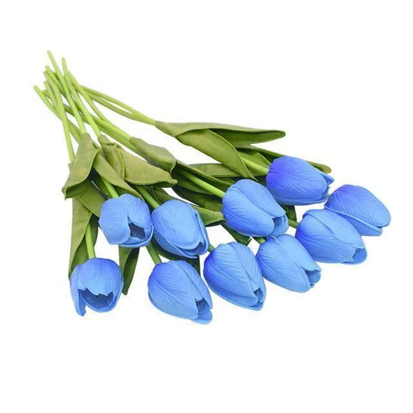 10x Artificial Silk Tulip Flowers – Realistic Faux Tulip Bouquet for Home Decor, Wedding Centerpieces, Vase Arrangements, Spring Floral Display
