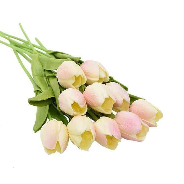 10x Artificial Silk Tulip Flowers – Realistic Faux Tulip Bouquet for Home Decor, Wedding Centerpieces, Vase Arrangements, Spring Floral Display