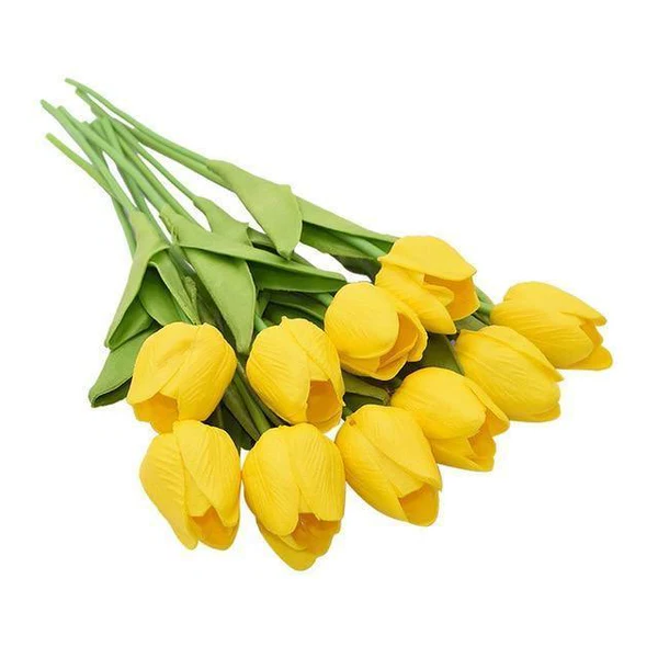 10x Artificial Silk Tulip Flowers – Realistic Faux Tulip Bouquet for Home Decor, Wedding Centerpieces, Vase Arrangements, Spring Floral Display